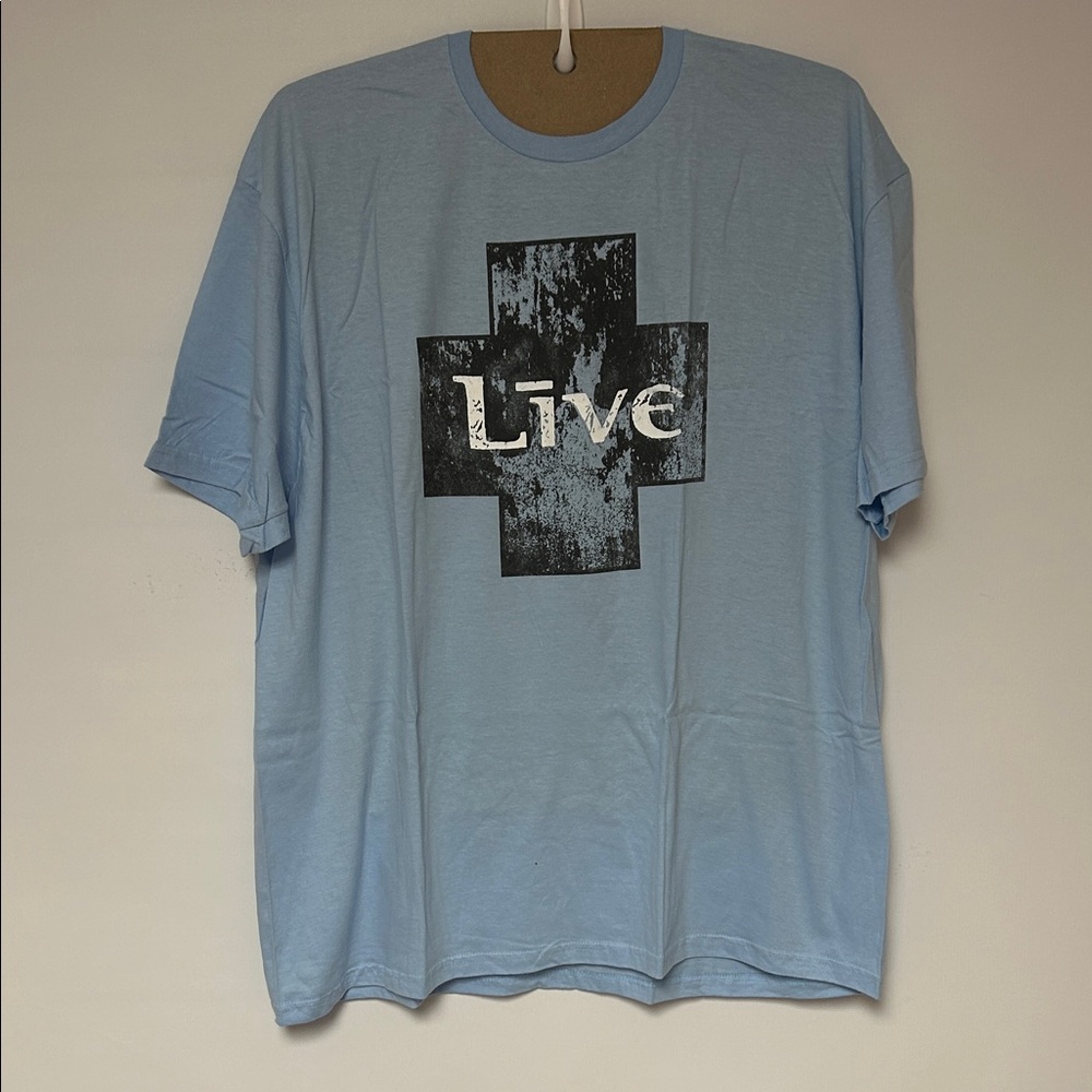 Men's Light Blue Graphic Tee